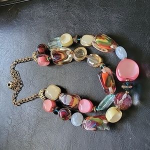 Murano glass double strand necklace